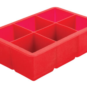Beaumont, Ice Cube Moulds, 6 Cavity, Silicone, Red