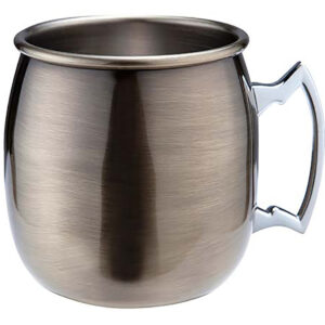 Beaumont, Moscow Mule Mug, Antique Brass Plated, Straight Sided