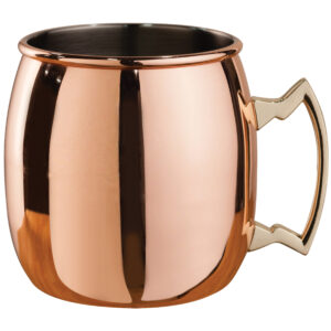 Beaumont, Moscow Mule Mug, Copper Plated, Curved