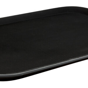 Beaumont, Rectangular Tray, Black Plastic, Non Slip