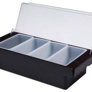 Beaumont, Condiment Holder, 4 Part, Black, Plastic
