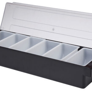 Beaumont, Condiment Holder, 6 Part, Black, Plastic