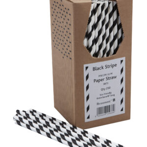 Beaumont, Paper Straws, Black & White Striped