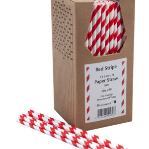 Beaumont, Paper Straws, Red & White Striped
